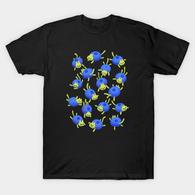 Blueberry Cats T-Shirt by knitetgantt